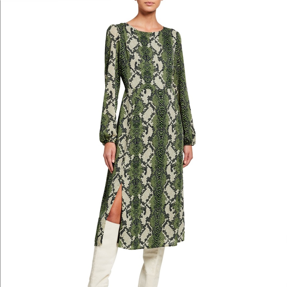 Long Trendy Snakeskin Dress w/ Open Back M